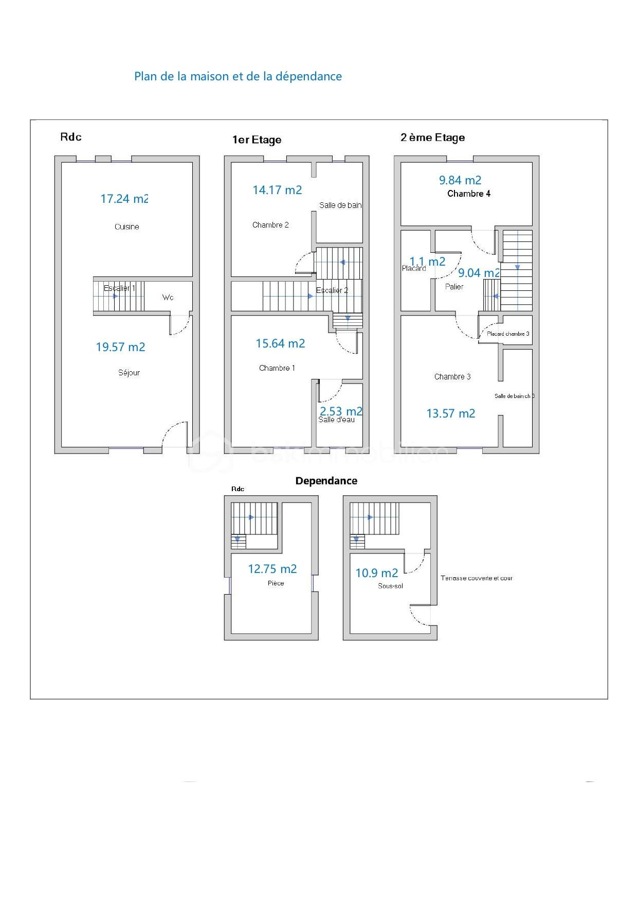 Maison de village de 111 m² - plan de la maison .jpg