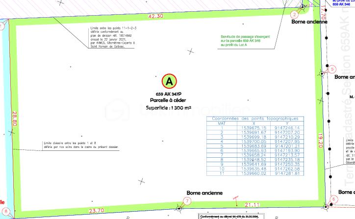 Terrain de 1 300 m² - capture bornage lot A.PNG