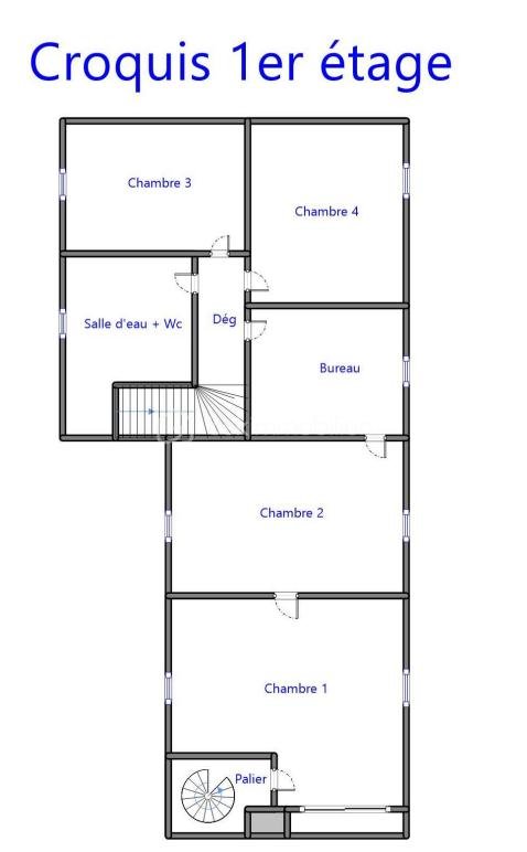 Maison de 140 m² - Croquis 1er etage .png