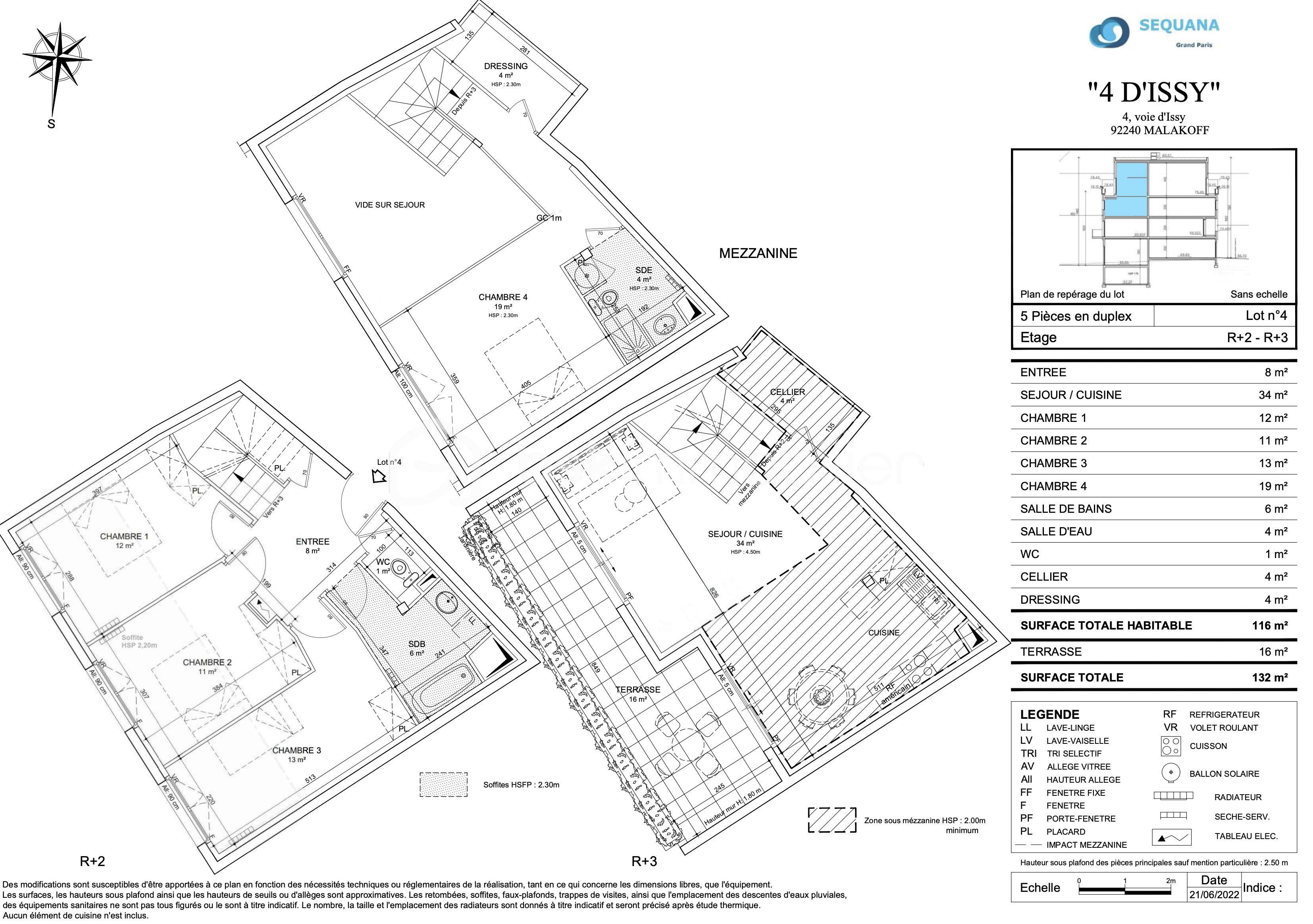 Triplex de 116 m² - Plan Triplex 4 d'Issy.png
