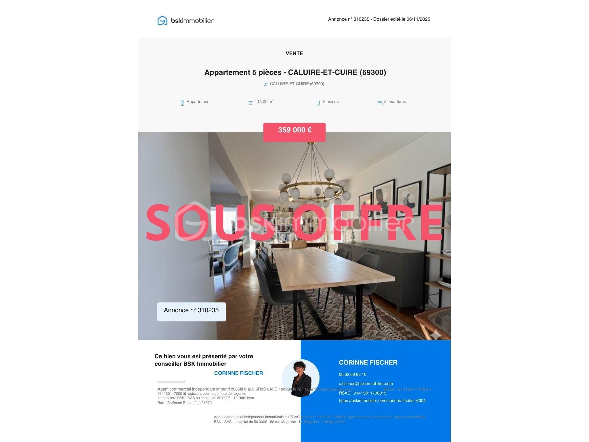 Appartement de 115 m²