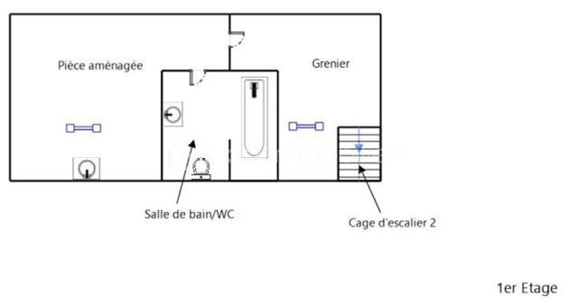 Maison ancienne de 70 m² - Plan étage.png