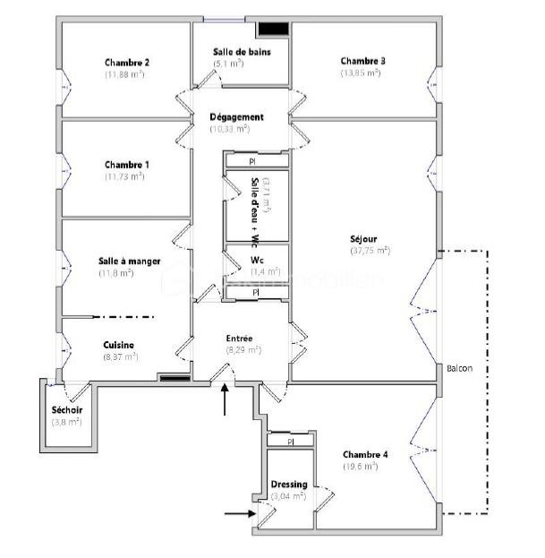 Appartement de 150,65 m² - plan de l'appartement.png