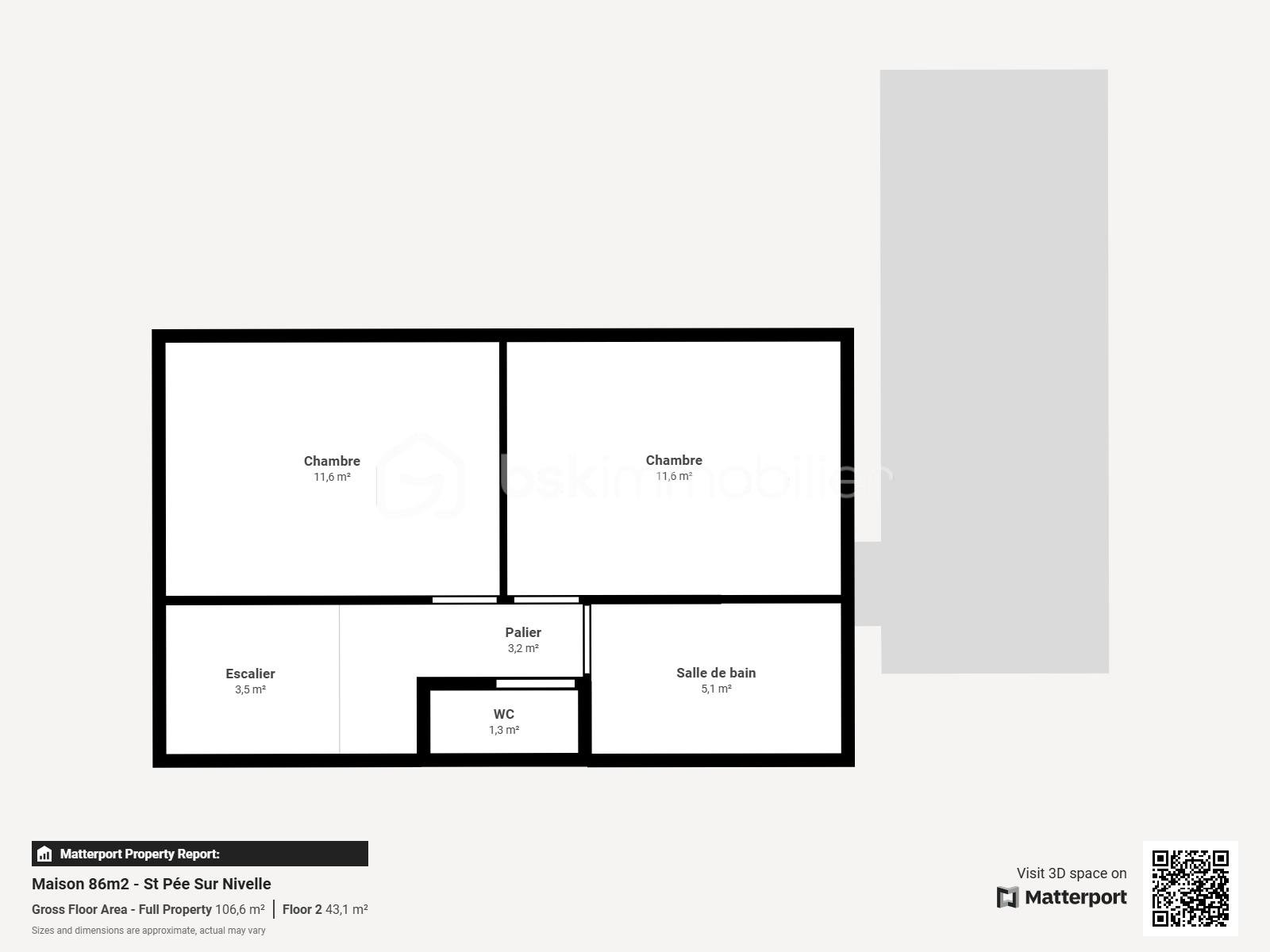 Maison de 86 m² - Maison 86m2 - St P e Sur Nivelle - Floor 2.png