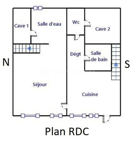 Maison ancienne de 94,97 m² - Plan RDC.jpg