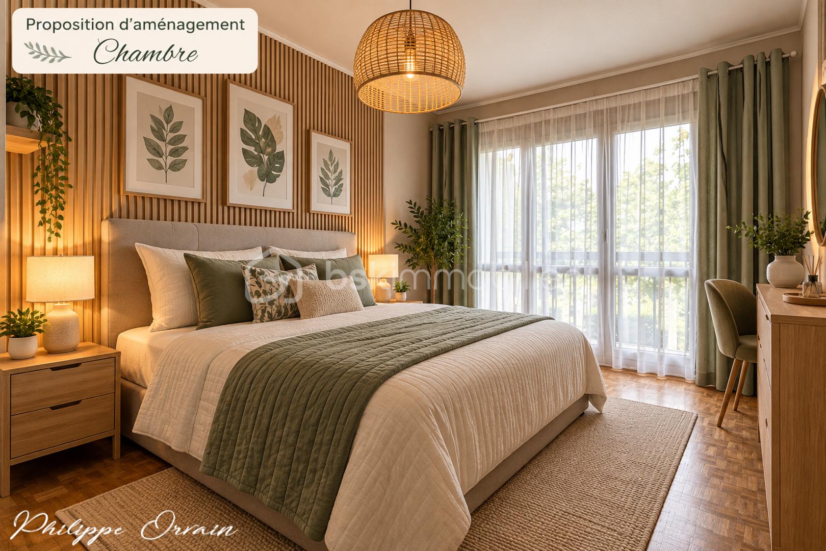Chambre scandinave aux accents végétaux.jpg
