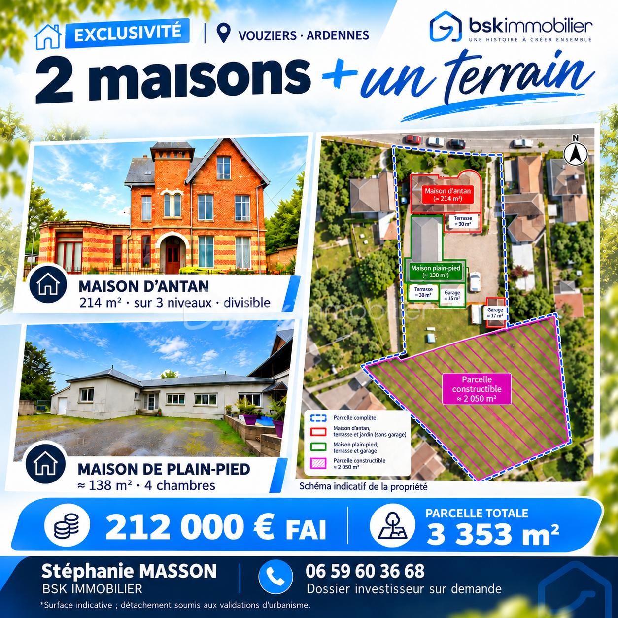 Deux maisons et un terrain à Vouziers.png