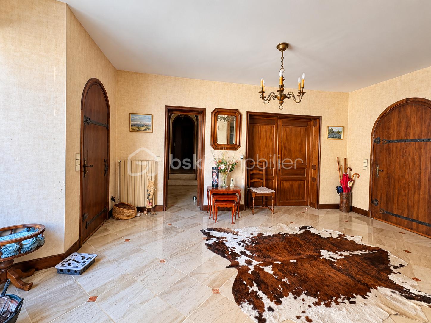 Entrée chaleureuse au tapis en peau de vache.png