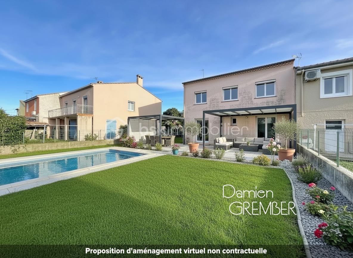 Maison traditionnelle de 125 m² - 05 Jardin arrière droite proposition.jpg