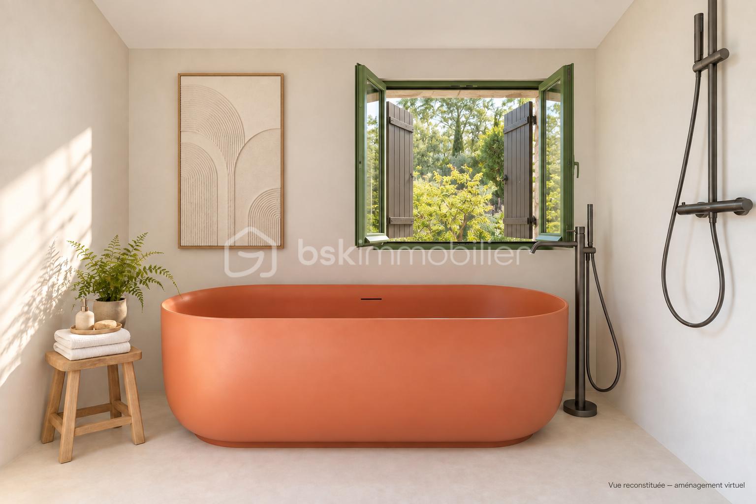 Salle de bains terracotta aux volets ouverts.png