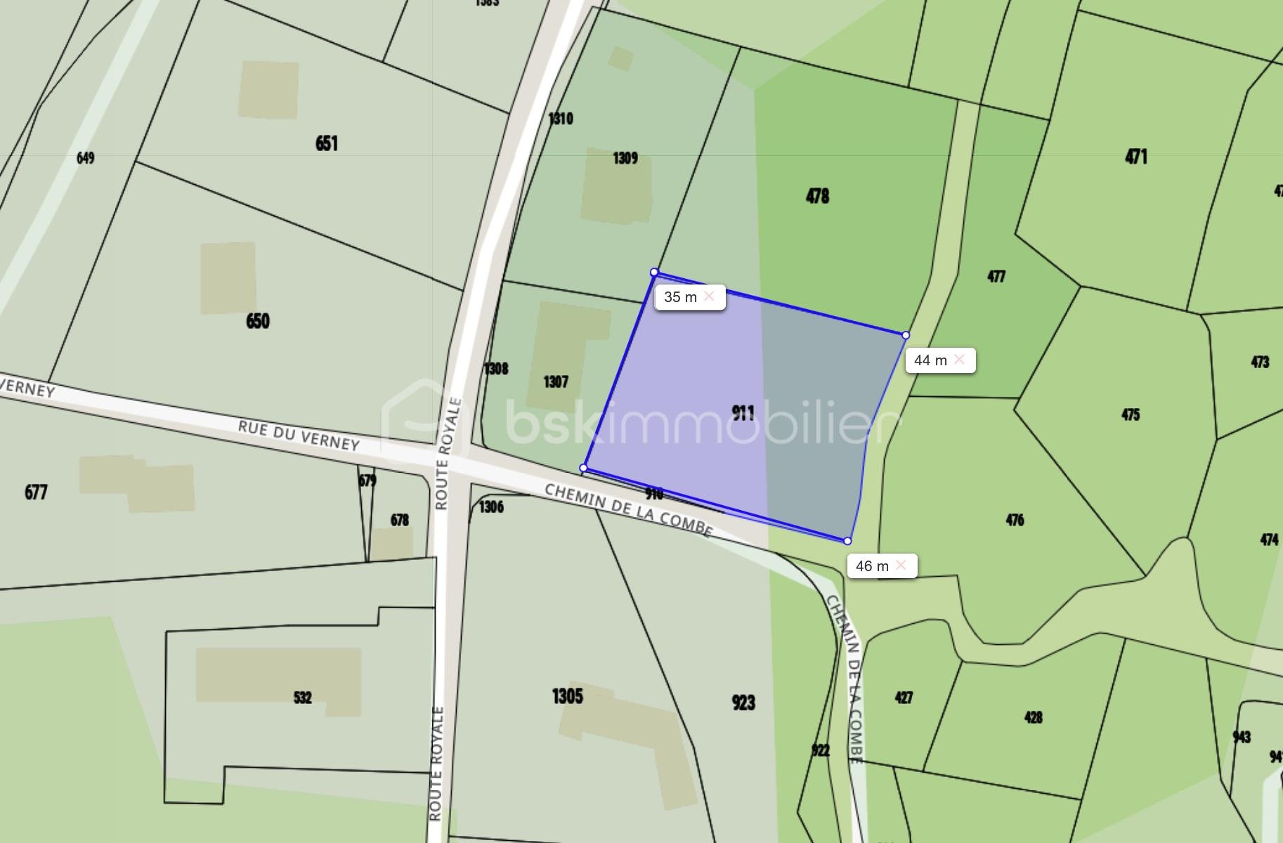 Terrain de 1 646 m²