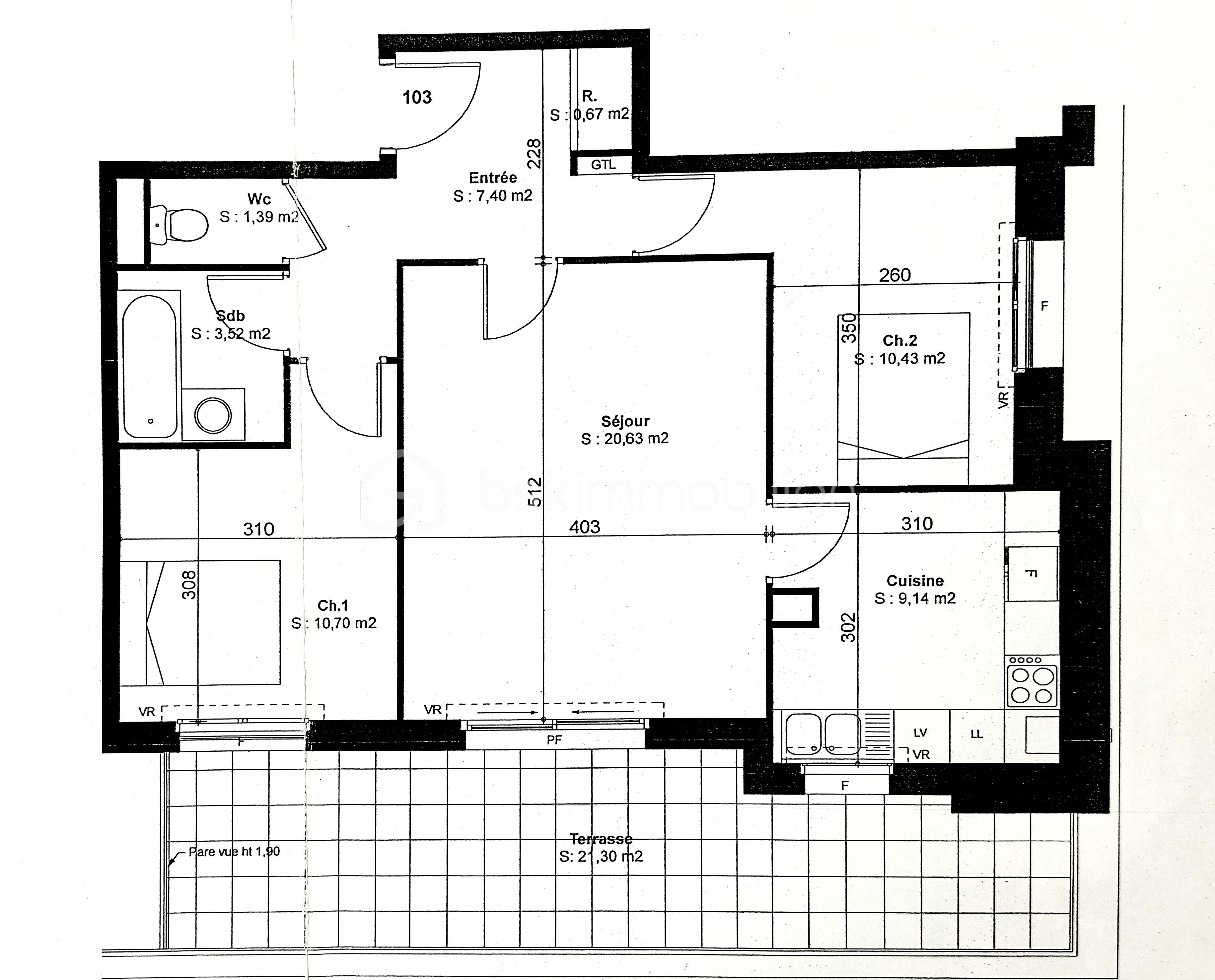 Appartement 3 pièces 64 m² · à Quimper · 64 m² · 239 900 €