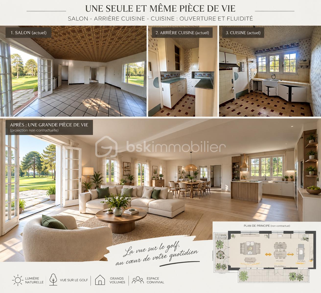 Piéce de vie avec cuisine ouverte avnt après.png