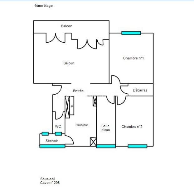 Appartement de 78 m² - plan appart + cave.PNG