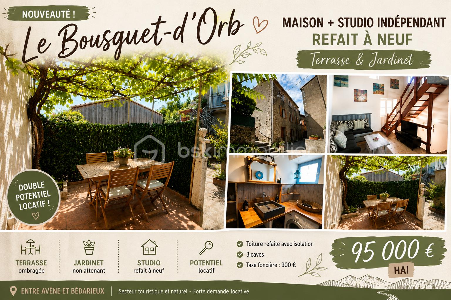 Maison 5 pièces 80 m² · à Bédarieux · 80 m² · 95 000 €