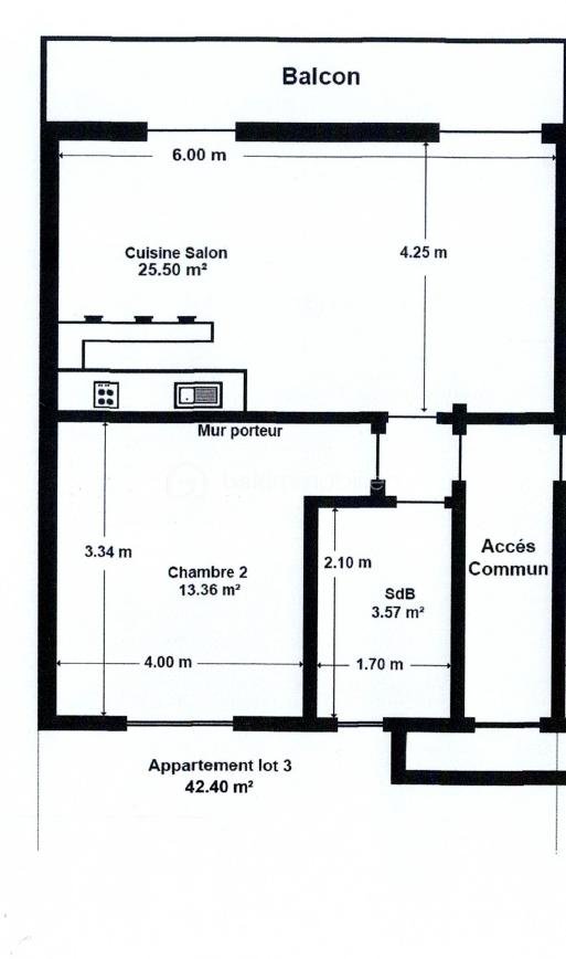 Appartement de 42 m² - Plan lot 3.png