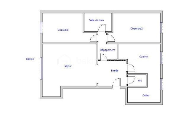 Appartement de 57,74 m² - plan applartement bernard iské.JPG