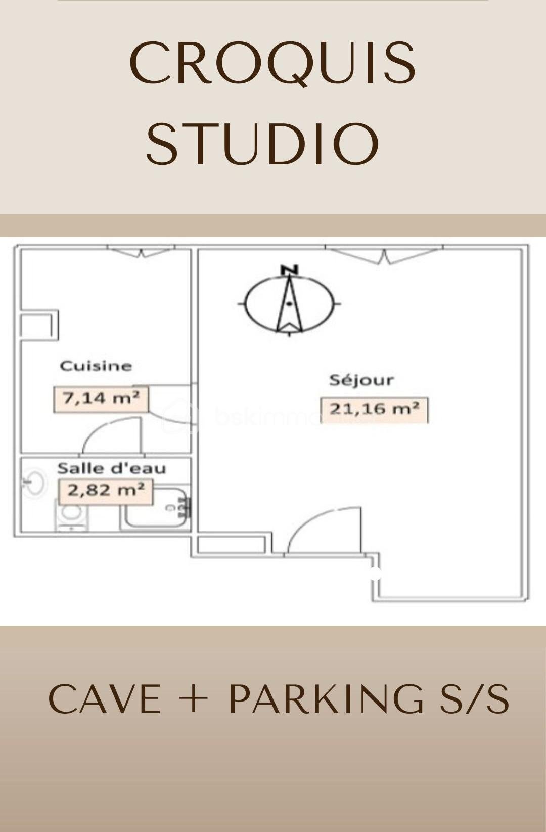 Appartement de 31 m² - Studio Parking cave .jpg