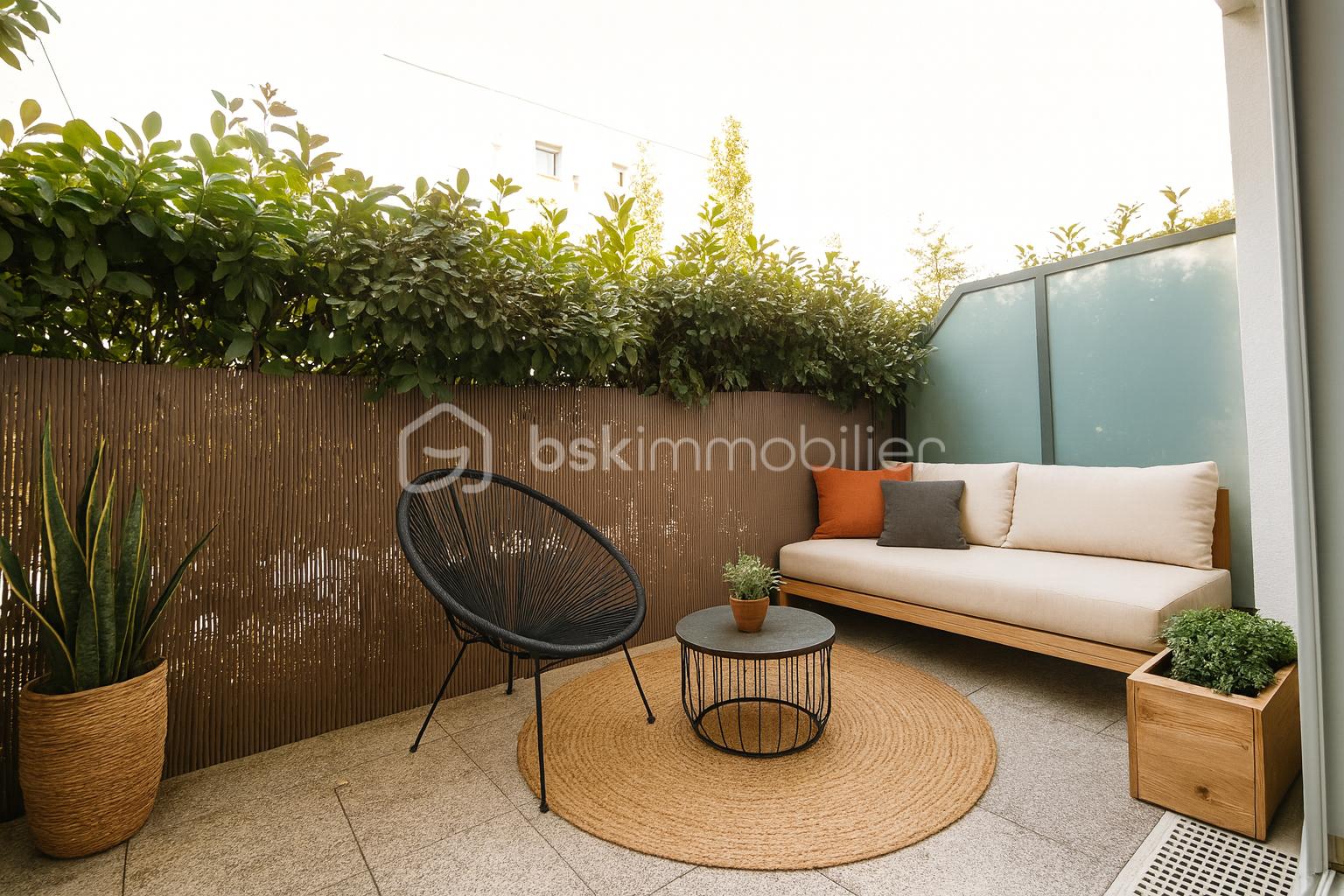 Appartement de 28 m² - Patio chic avec verdure et détente.png