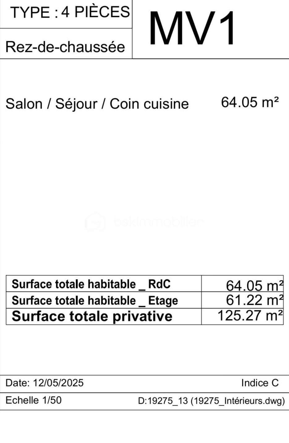 Maison de 125 m² - PLAN MV1 SURFACE RDC.jpg