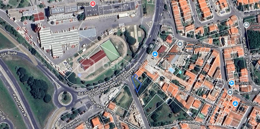 Terrain de 250 m² - Vue satellite terrain Perpignan.png