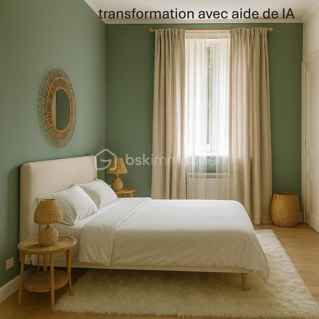 Appartement de 73,03 m² - chambre vert et rotin mention IA .PNG