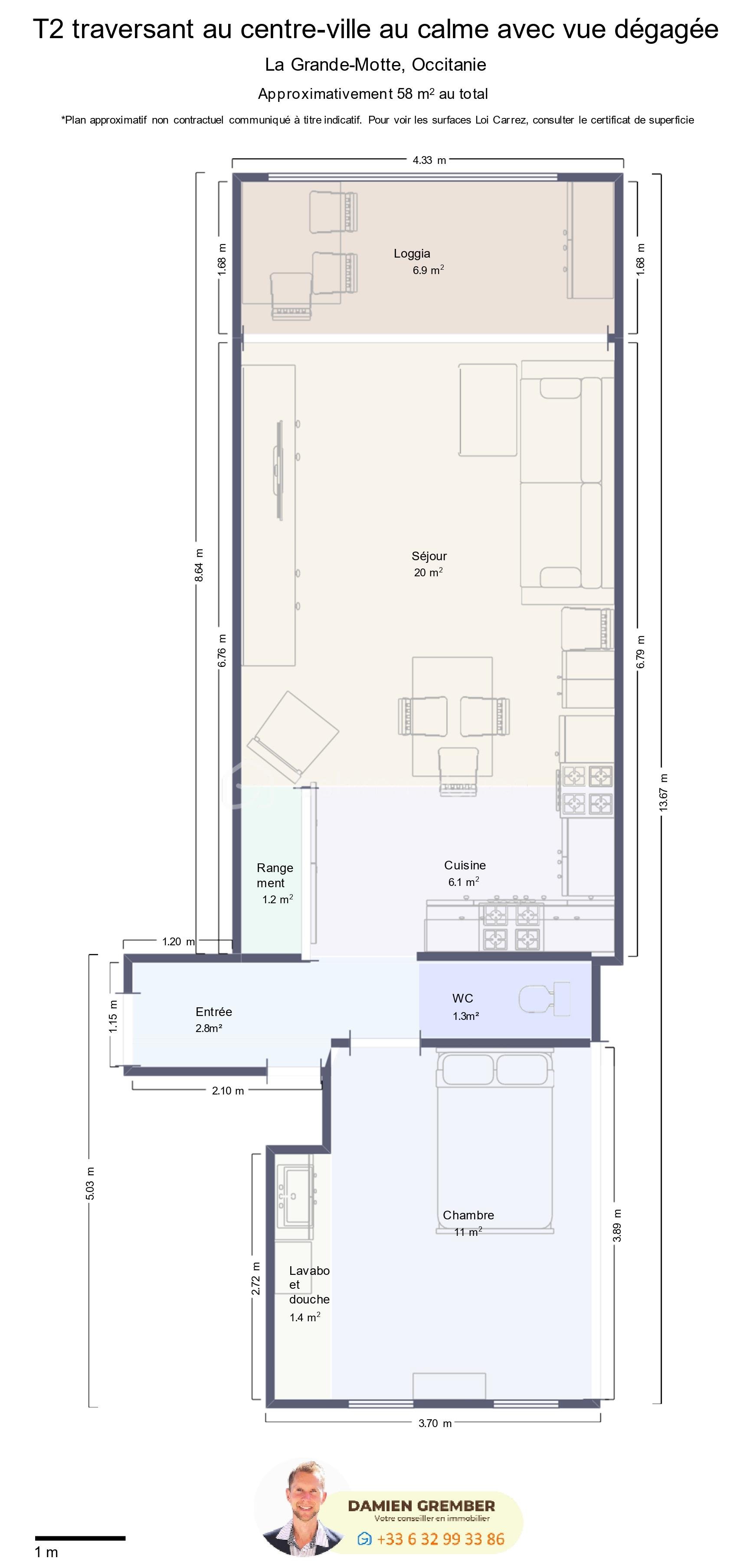 Appartement de 45,10 m² - T2 traversant au centre-ville au calme avec vue dégagée.jpg