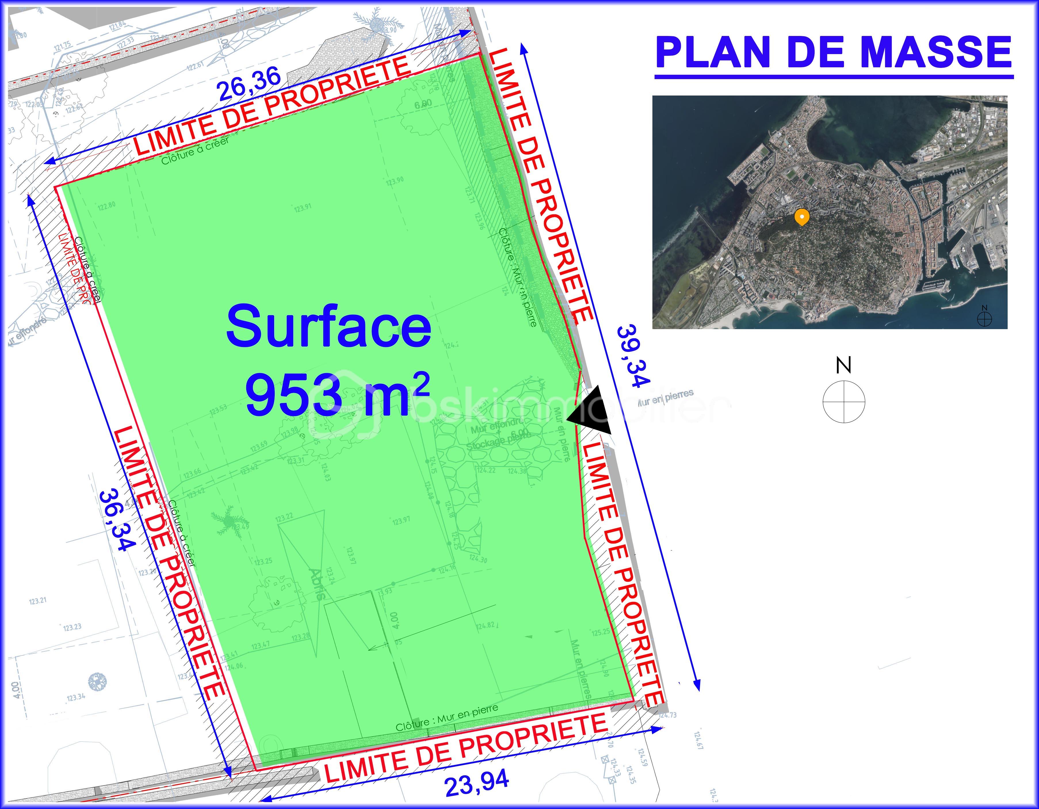 Terrain de 953 m² - LOT 1a  plan de masse .jpg