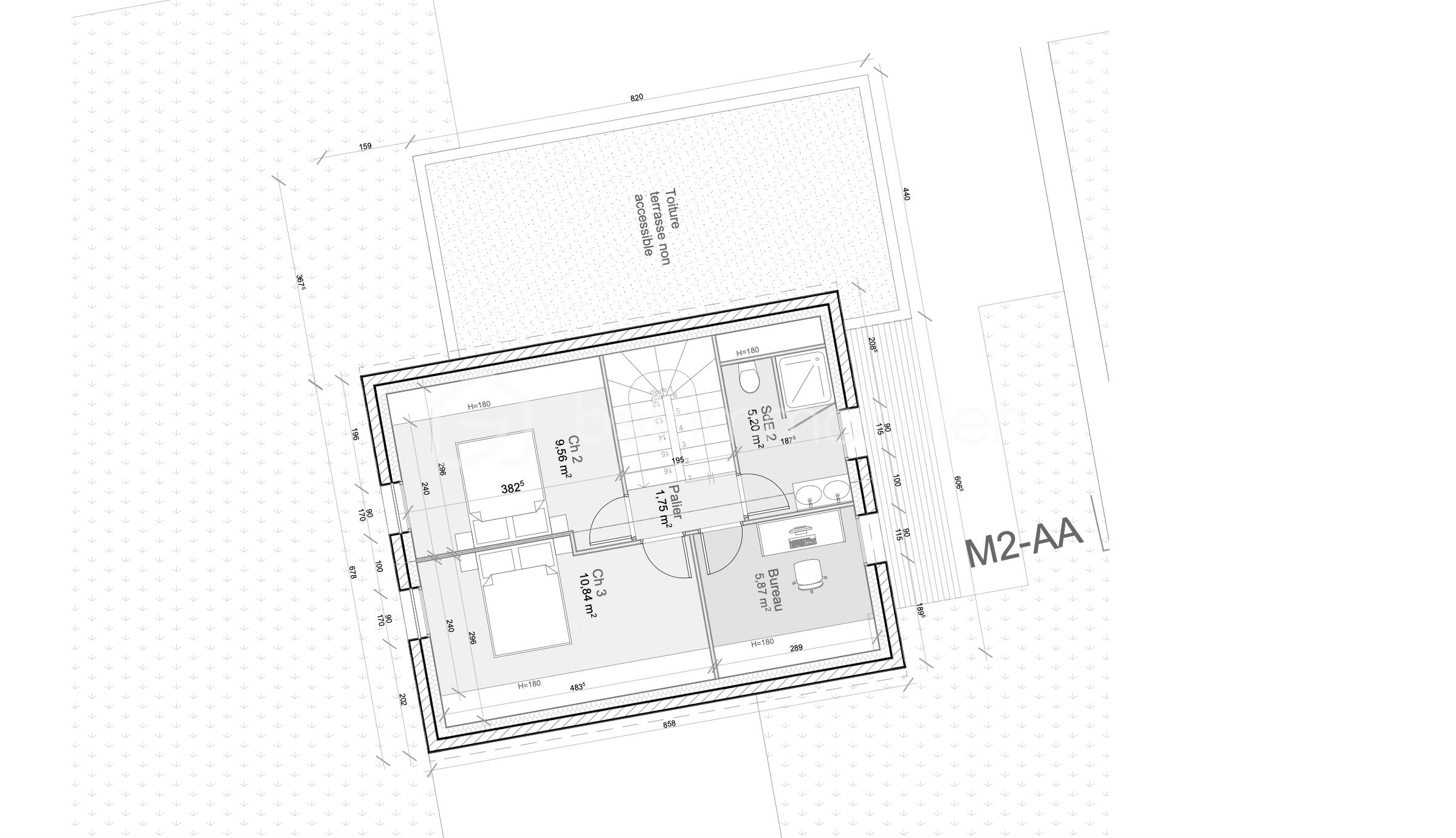 Terrain de 573 m² - étage lot A.png
