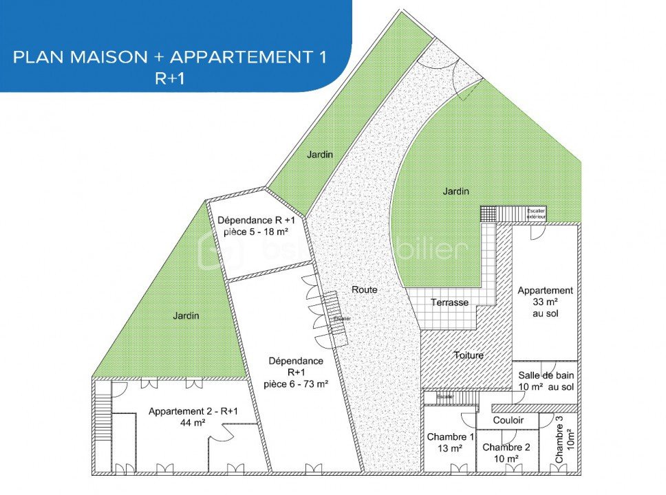 Immeuble mixte de 136 m² - plan01maisonr1ennevelin