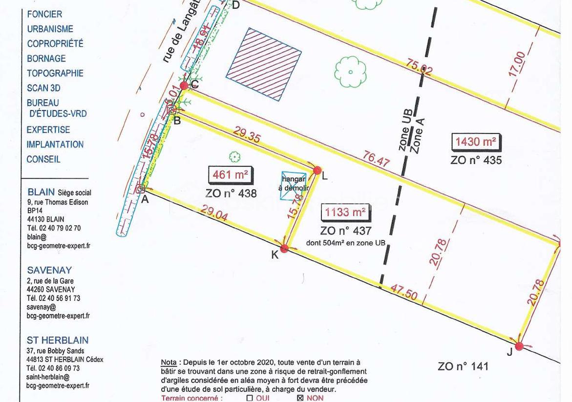 Terrain de 1 133 m² - Plan de bornage.png