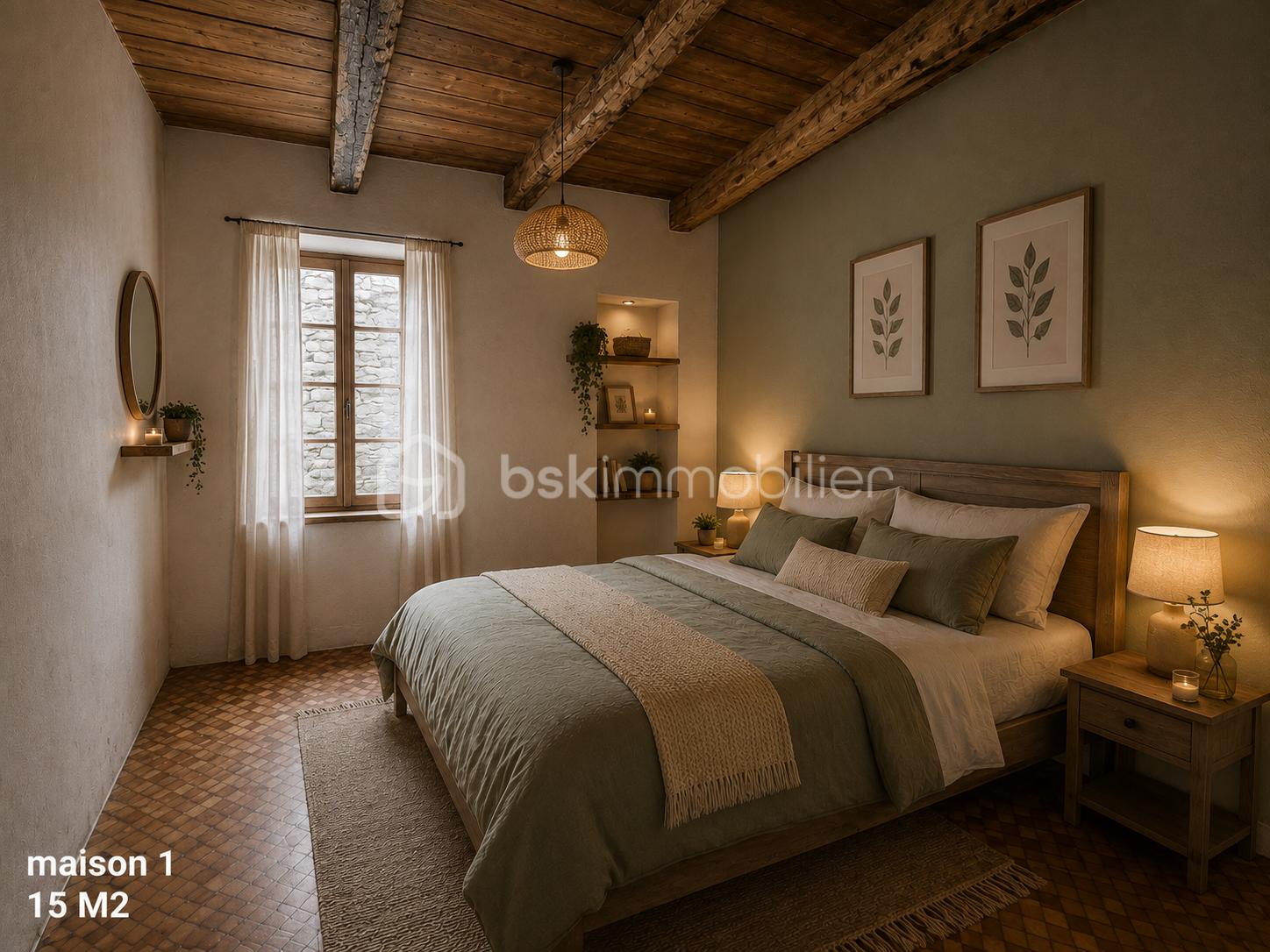 Chambre rustique et chaleureuse à la ferme.png