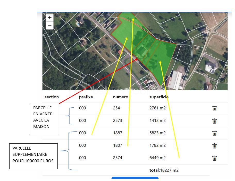 Corps de ferme de 410 m² - CADASTRE PLUS TERRAIN A VENDRE .png