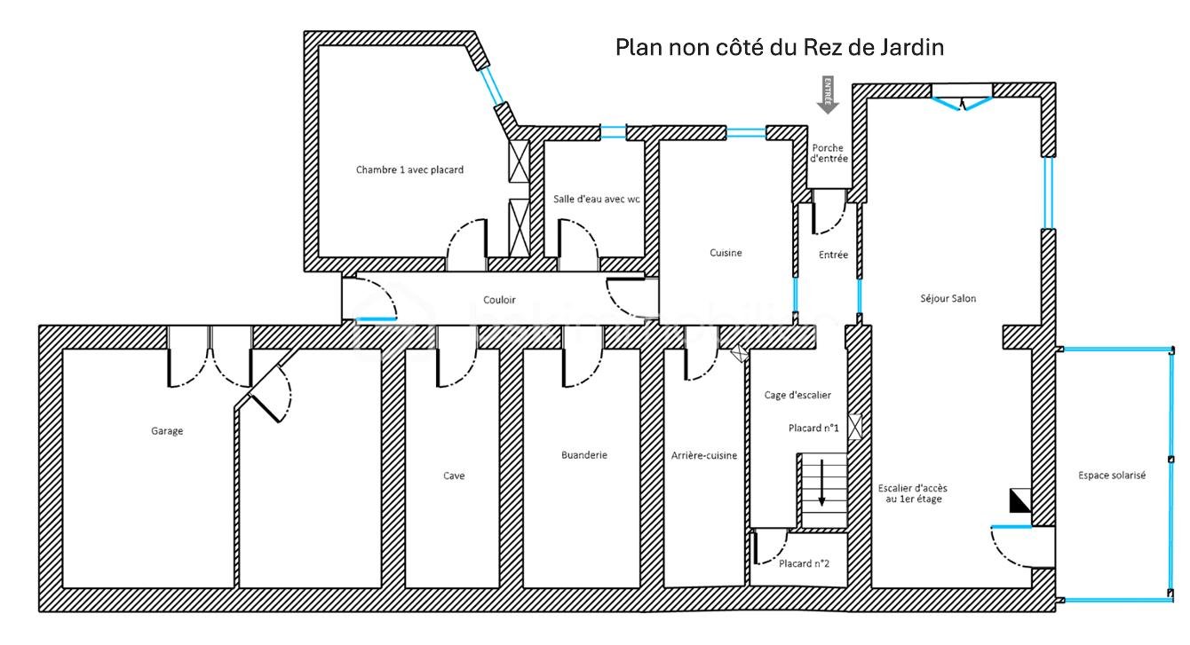 Maison en pierre de 193,93 m² - Forcalquier Rez de jardin .png