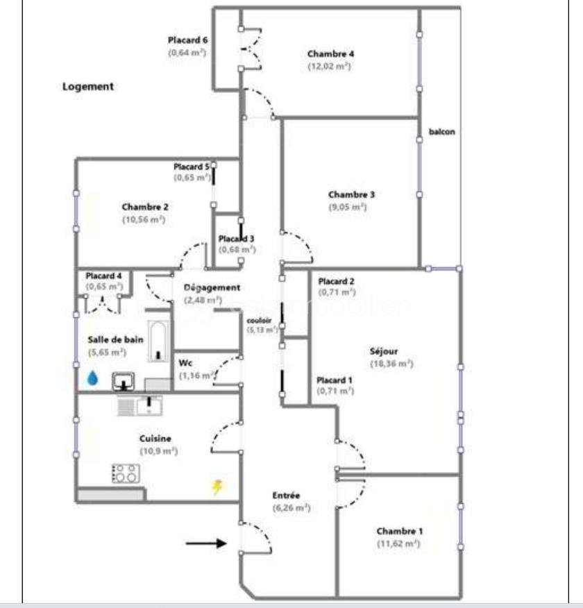 Appartement de 97,23 m²