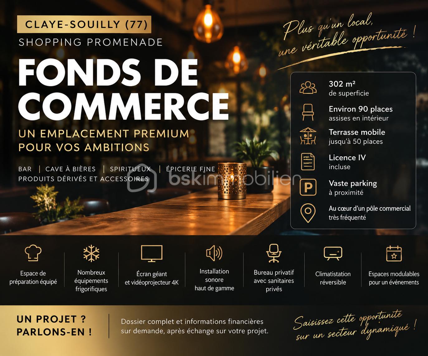Fonds de commerce à Claye-Souilly · 302 m² · 370 000 €