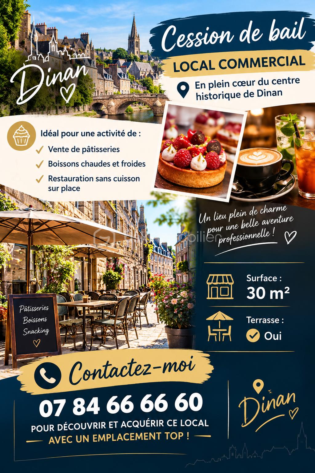 Local commercial 1 pièce 30 m² · à Dinan · 30 m² · 49 600 €