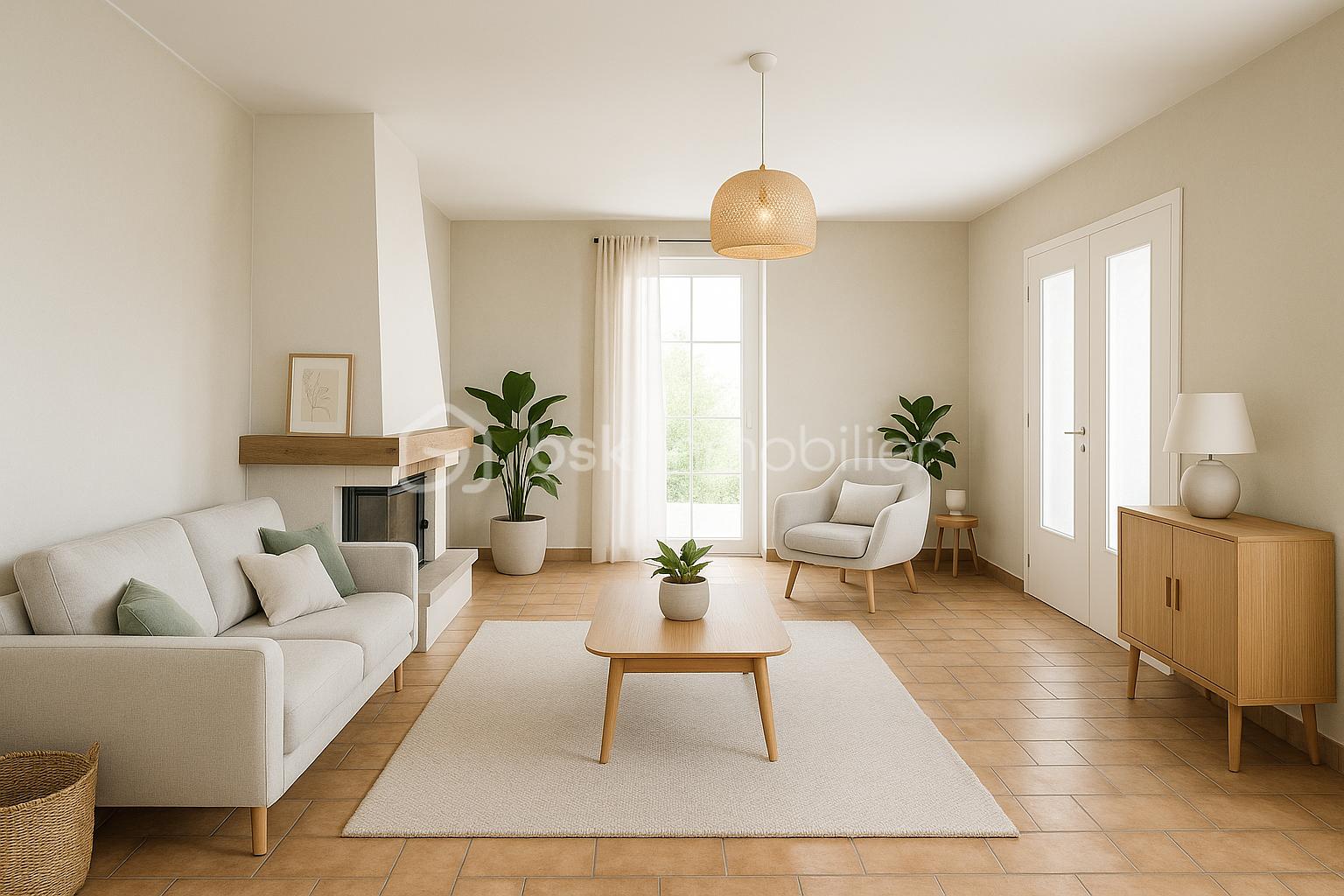 Maison traditionnelle de 171 m² - Salon lumineux et épuré.png