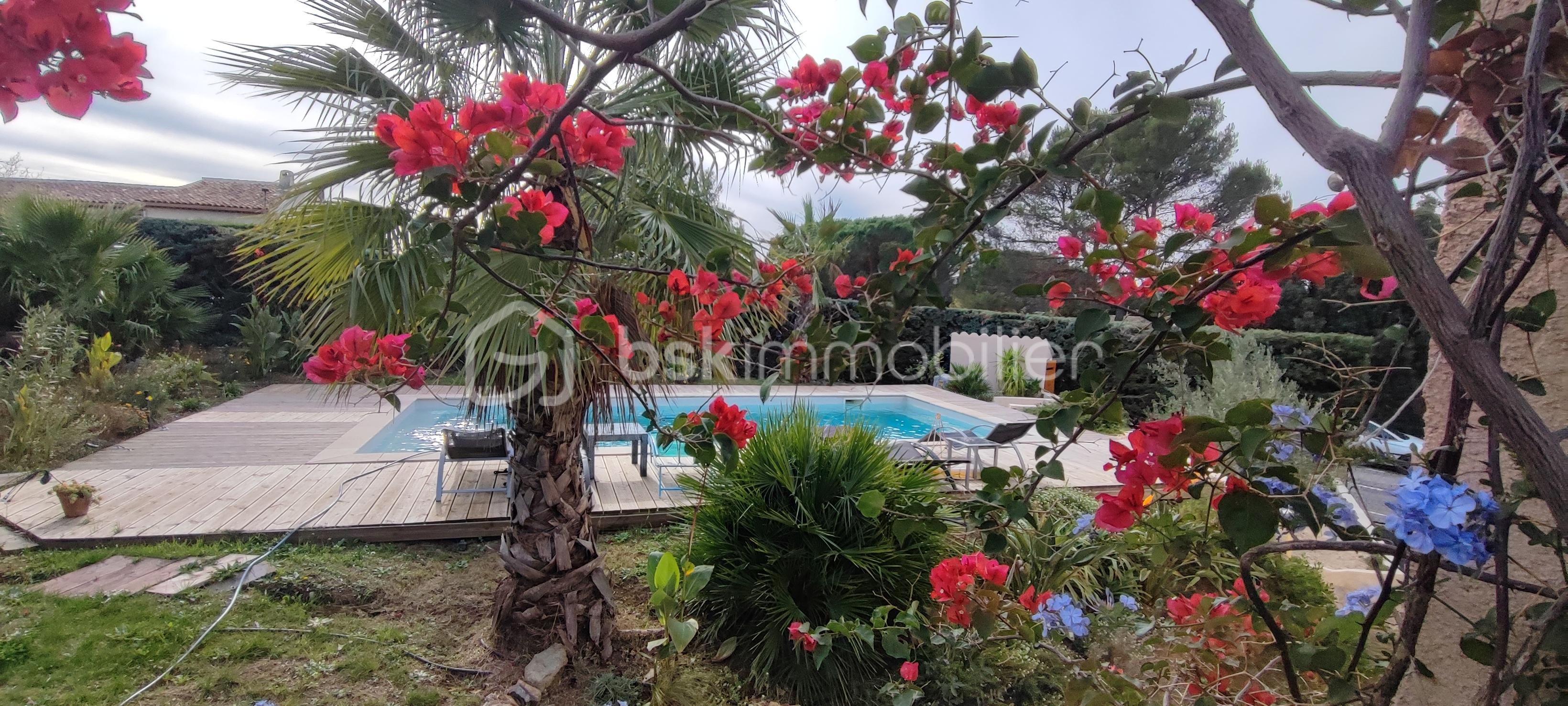 Demeure de 165 m² - morosinotto vue piscine et fleurs laterale.jpg