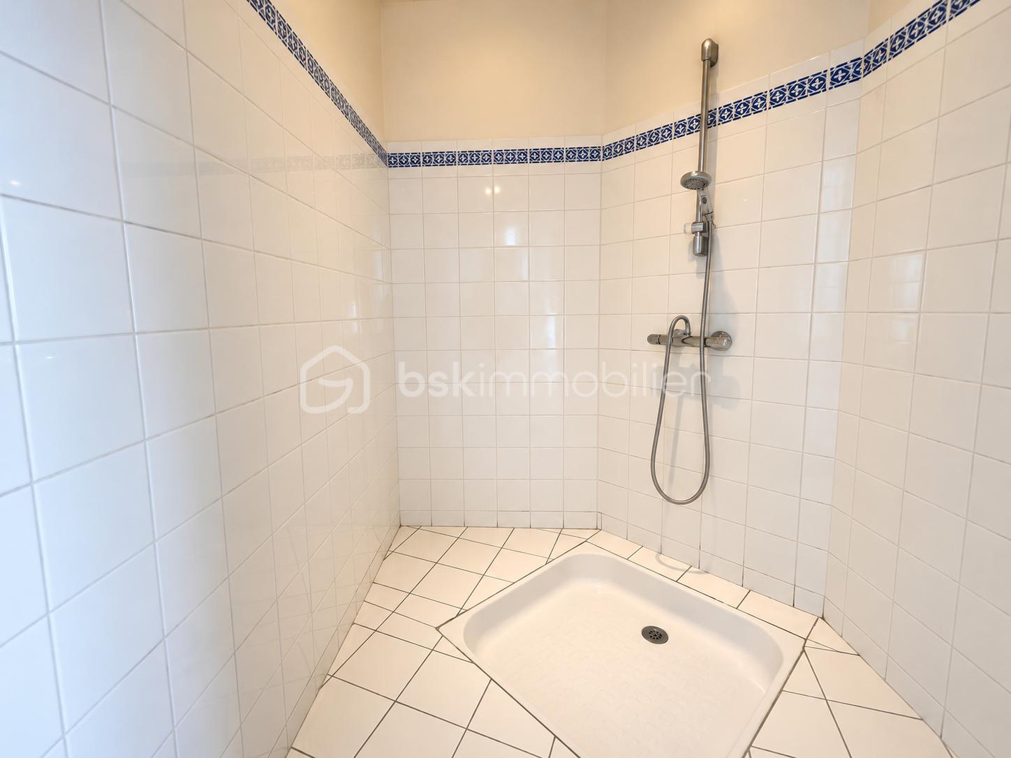 Douche moderne carrelée bleu et blanc.png