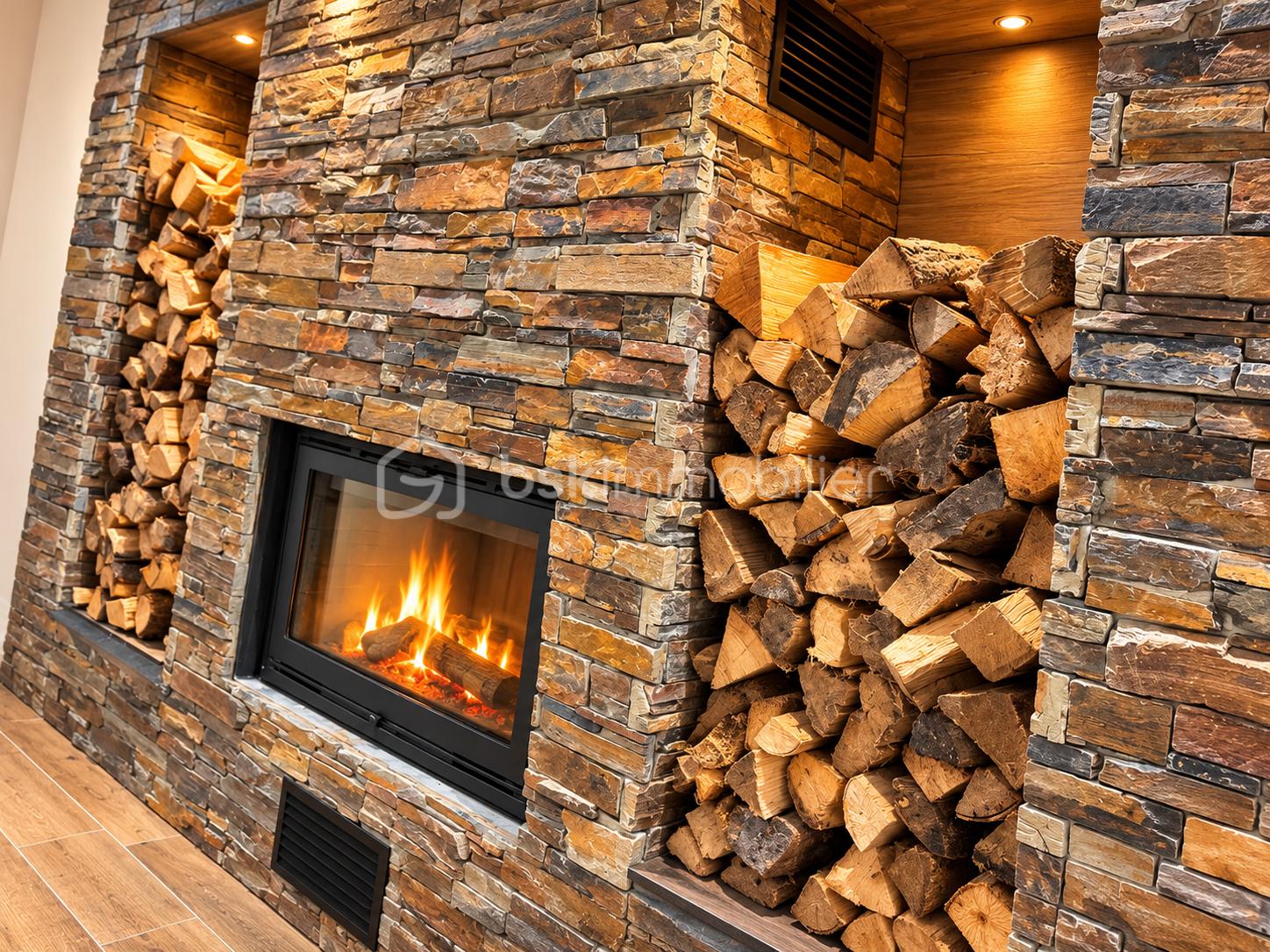 Cheminée en pierre et niches à bois.png