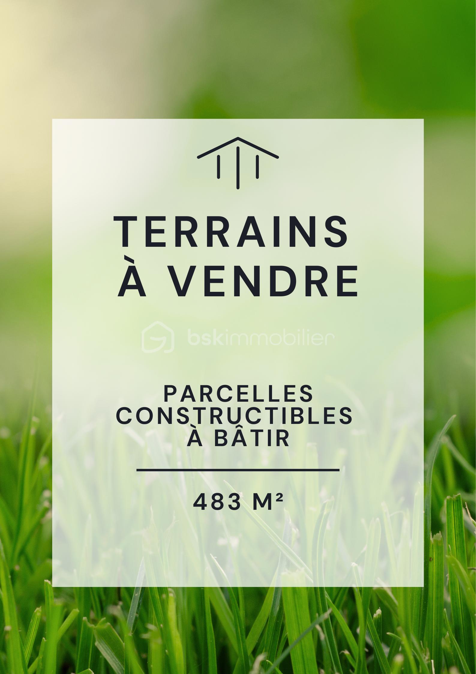 Affiche terrains à vendre immobilier vert.png