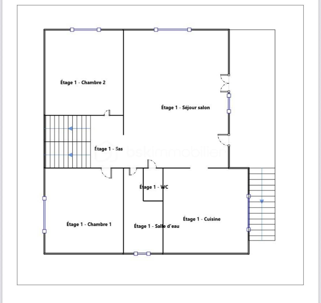 Maison de 131 m² - Plan 1er étage .png