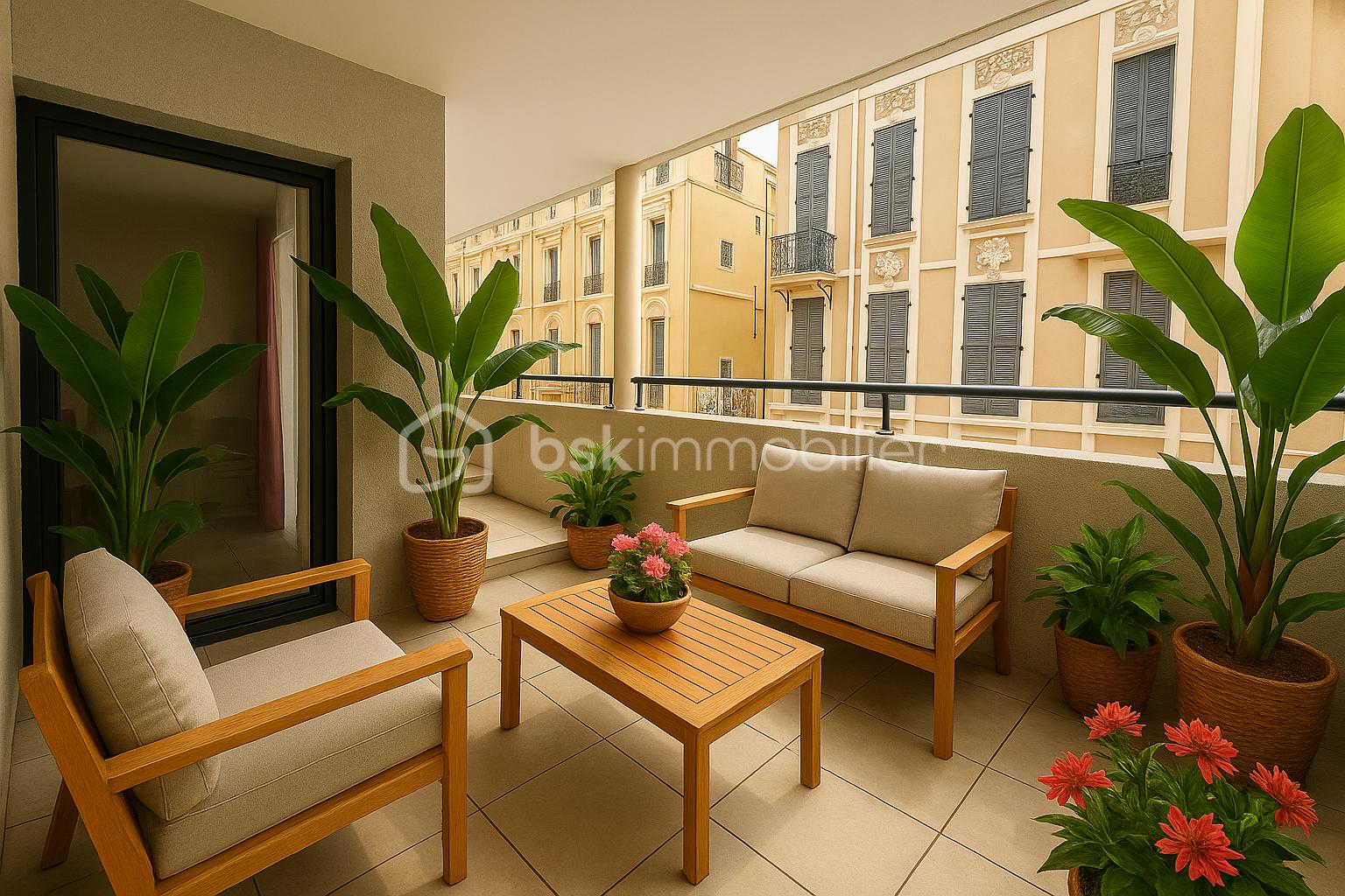 Appartement de 42,19 m² - Balcon urbain et végétation luxuriante (1).png