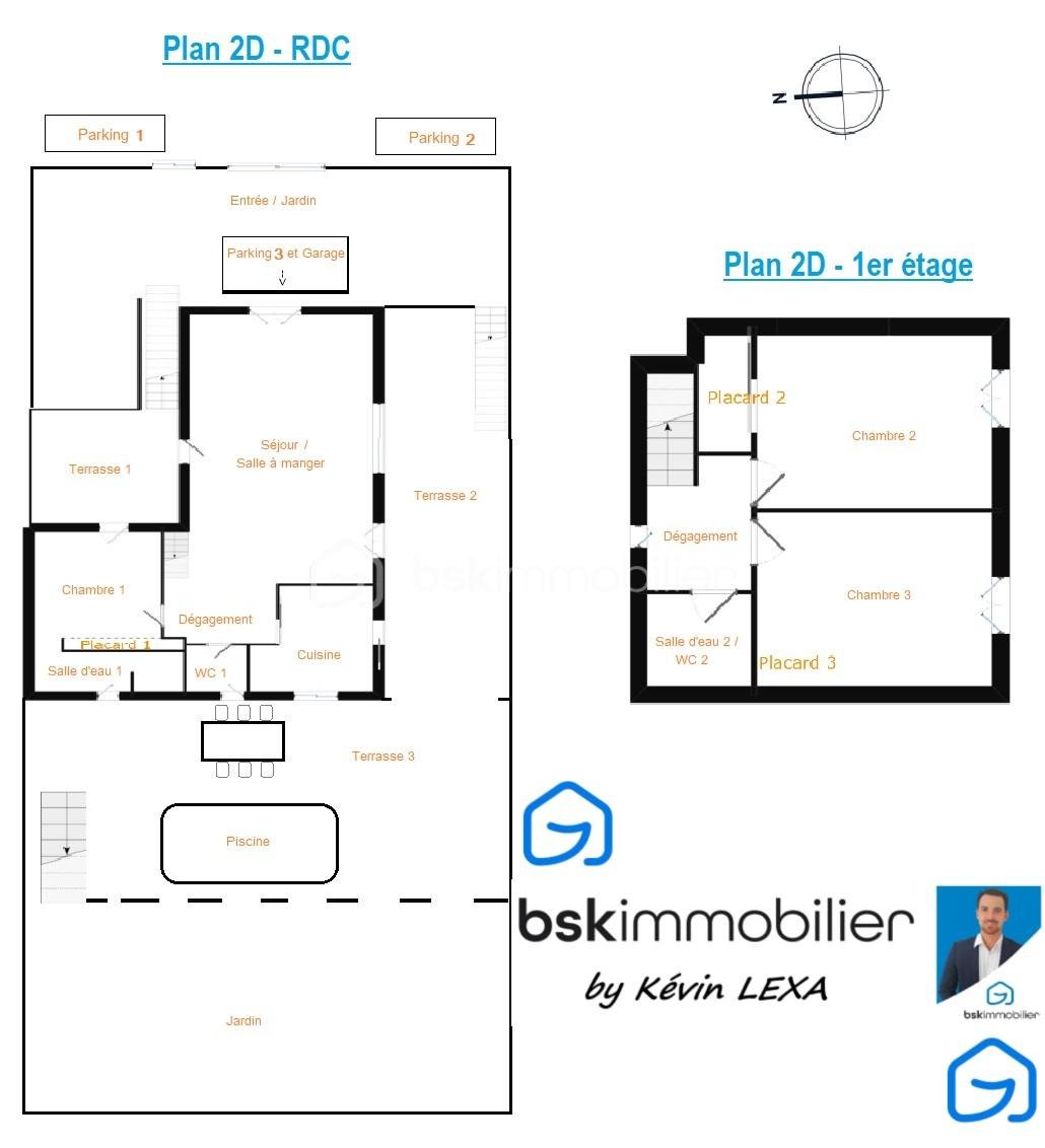 Maison de 112 m² - 26 Plan 2D RDC et Etage.jpg