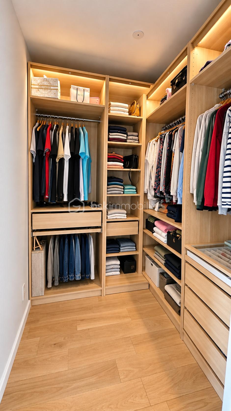 Dressing-room organisé aux tons bois chaleureux.png