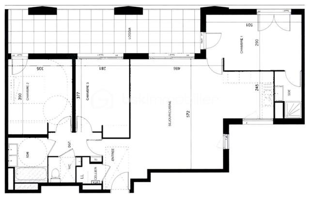 Appartement de 90,61 m² - Plan appartement  4 pièces Montpellier.png