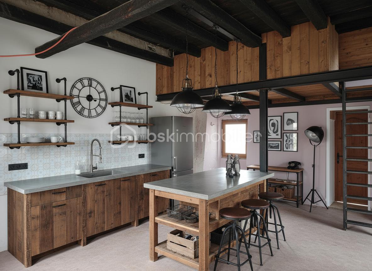 Maison de village de 60 m² - cuisine relooké industriel.jpg