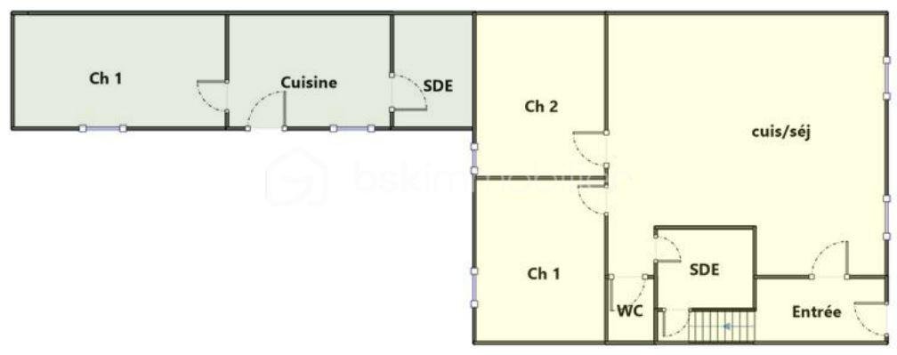 Immeuble de 162 m² - plan logements rdc.JPG