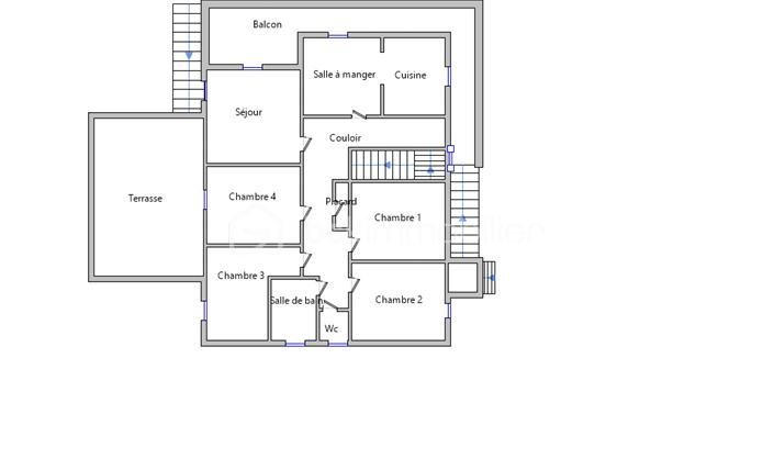 Maison traditionnelle de 165 m² - Plan étage.png